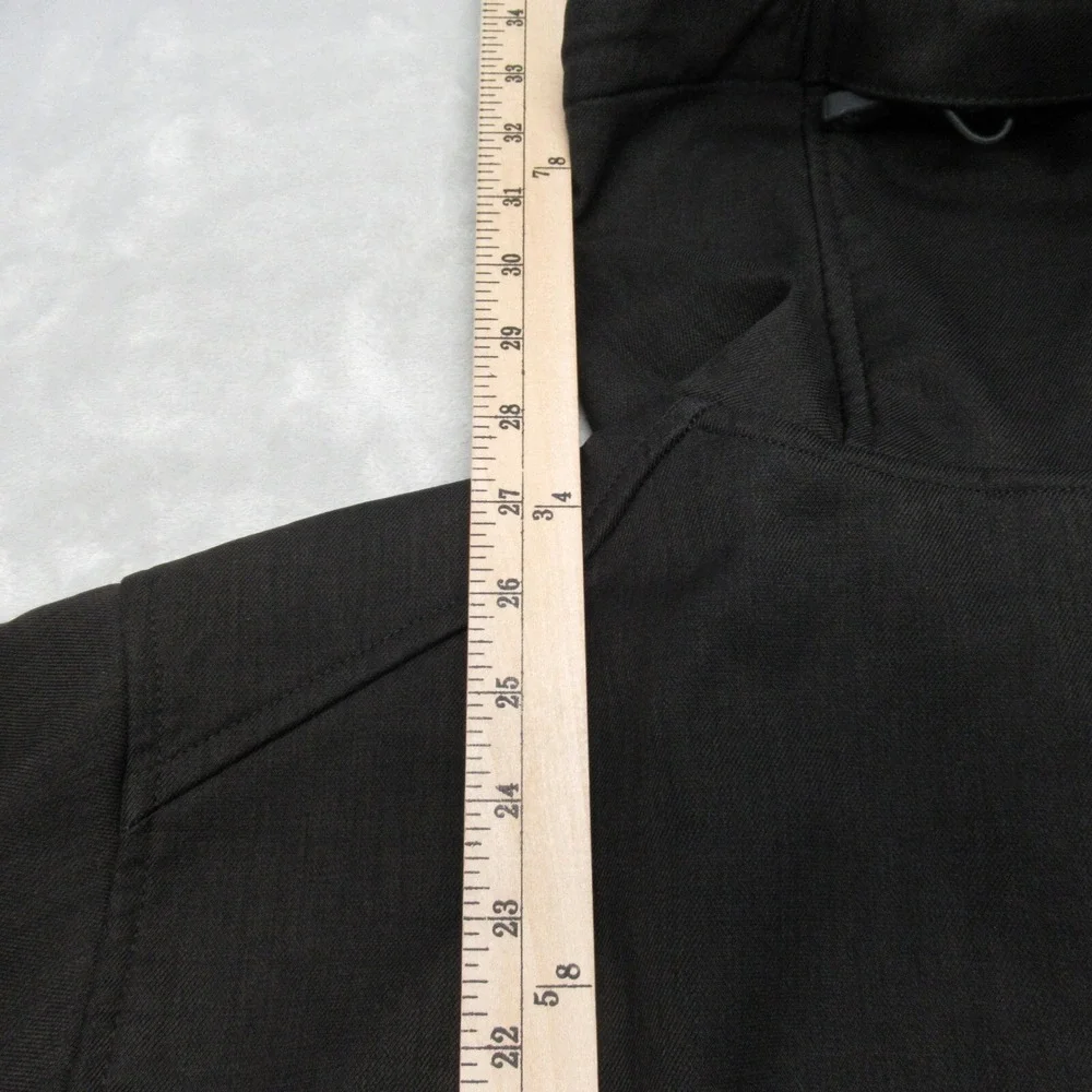 North Face Jacket Men Medium Dark Brown Pocket Hood Full Zip Hiking Soft Shell